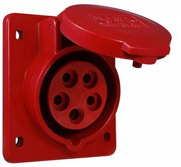 Врезная розетка АСКО-УКРЕМ ГВ 16А 3Р+N+РЕ с защитной крышкой IP 44 A0080030003 фото