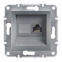 Розетка RJ45 Cat5e UTP Schneider Electric Asfora сталева, біла EPH4300162 фото