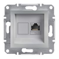 Розетка RJ45 Cat5e UTP Schneider Electric Asfora, алюміній, біла EPH4300161 фото