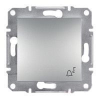 Кнопка "Звонок" Schneider Electric Asfora, Алюминий, 1-ая кнопка, Белый EPH0800161 фото