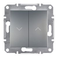 Выключатель для жалюзи Schneider Electric Asfora, 2 кнопки, сталь, IP20 EPH1300162 фото
