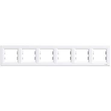 Рамка на 6 мест Schneider Electric Asfora, белая, с диммером, IP21, 220В EPH5800621 фото