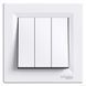 Трёхклавишный выключатель Schneider Electric Asfora белого цвета, 2200W, IP20 EPH2100121 фото
