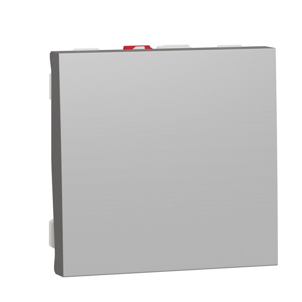 Выключатель Schneider Electric Unica New 1-клавишный, 10А, алюминий, 2-х модульный NU320130 фото