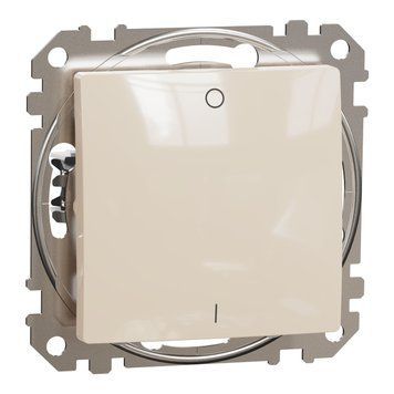 Вимикач двополюсний бежева 10A, IP20, Sedna Design SDD112102 фото