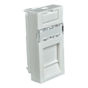 Модульный разъем Quadro с трапецеидальным держателем, белый, IP 20 QD 45X22.5-HOLDER_HB фото