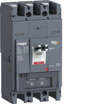 Автоматичний вимикач 3п 400A 50kA з литим корпусом, Hager HMW400DR фото
