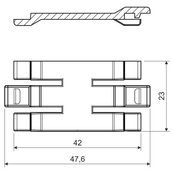 Розпірка для каналу LH 60x40, біла, термостійка, PVC, вага 0,0029 кг RLH 60X40_HB фото