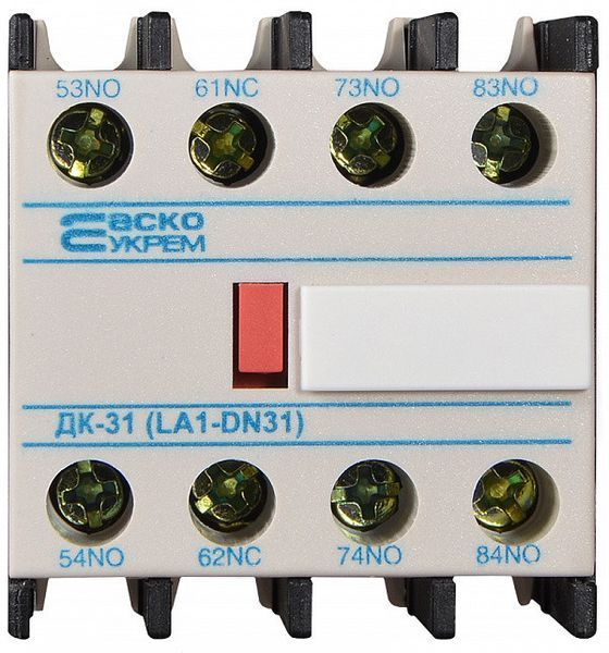 Вторинний контакт АСКО-УКРЕМ ДК-31 (LA1-D31) для контакторів ПМ1-ПМ4, IP20 A0040050013 фото