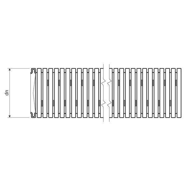 Дренажная труба PE 100 мм, черного цвета, гибкая, 0,37 кг/м - KOPODREN&reg; KOPODREN 100_F50 фото