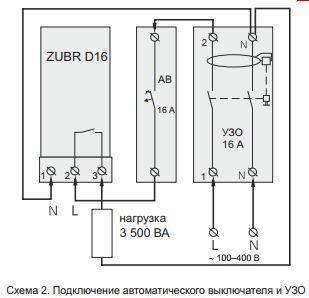 Реле контролю напруги ZUBR D16, однофазне з екраном, 220 В, 16 А D16 фото
