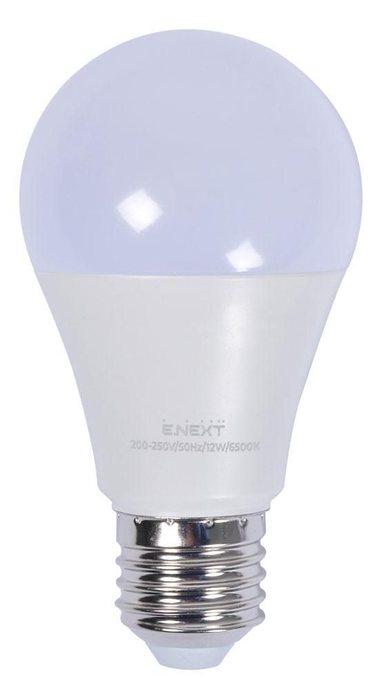 Светодиодная лампа 12Вт 6500К E27 1320 лм e.LED.lamp.stand.A60.E27.12.6500 E.NEXT l0650806 фото