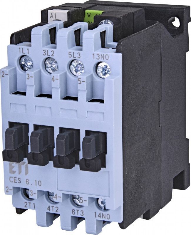 Контактор ETI CES 6.10 (2,2 кВт, 24V AC) 3-полюсный, 25A для электромагнитных стартеров 4646500 фото