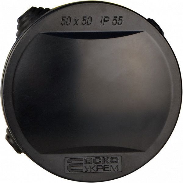 Коробка розподільча АСКО-УКРЕМ UAtmo Jet Black 50x50мм, IP55, упаковка 25шт A0150170036 фото