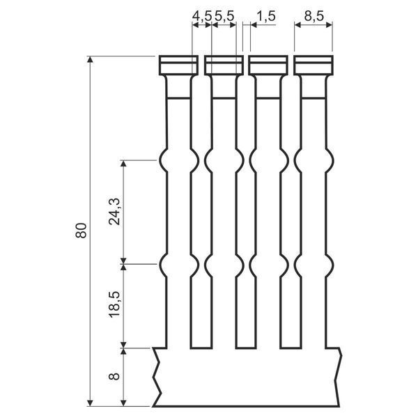Перфорированный кабельный канал серого цвета 2 м с крышкой, PVC, 60x80 мм RK 60X80_LD фото
