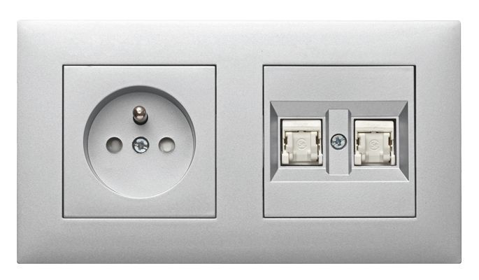 Вимикач Hager Lumina2 1-кнопковий сріблястий 10А/230В, легкий монтаж WL0112 фото