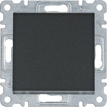 Вимикач Hager Lumina2 чорний 1-кнопковий 10АХ/230В, легкий монтаж WL0113 фото