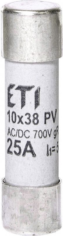 Плавка вставка gR ETI CH10x38 25А 700В для захисту напівпровідникових пристроїв 2625025 фото