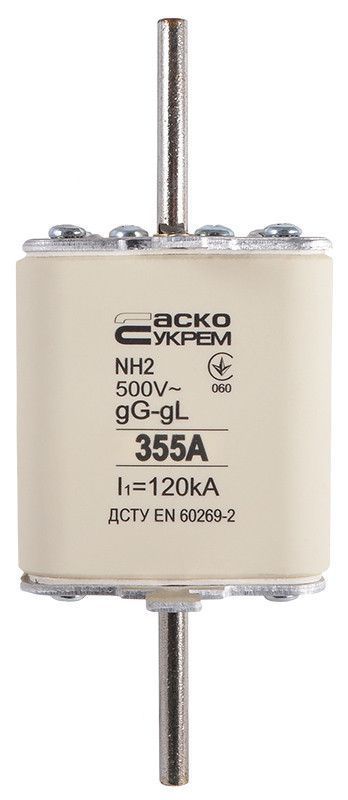 Ножовий запобіжник NH2 355A gG, АСКО-УКРЕМ для DIN-рейки, надійний захист A0050010044 фото