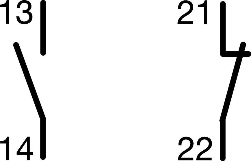 Дополнительный контакт 1НЗ+1НВ 6А 0,5М для выключателей, Hager MZ201 фото