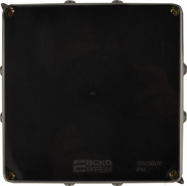 Коробка розподільча UAtmo Jet Black 150*150*70мм, IP55, 9шт., АСКО-УКРЕМ A0150170035 фото