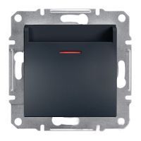 Выключатель Schneider Electric Asfora, Антрацитовый, с заземлением, премиум-дизайн EPH6200171 фото