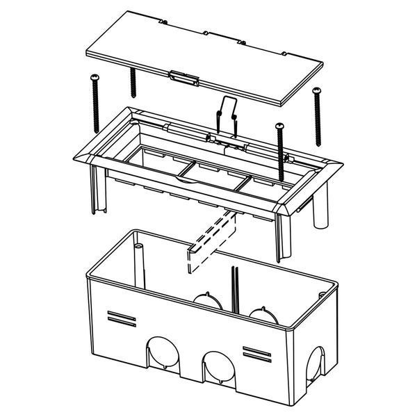 Многоцелевой подрозетник KOPOBOX MINI B_HB для установки в бетон, 175x80x68мм KOPOBOX MINI B_HB фото