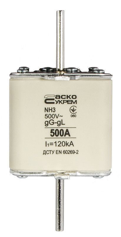 Ножовий запобіжник NH3 500A gG, АСКО-УКРЕМ, для захисту електросистем A0050010040 фото
