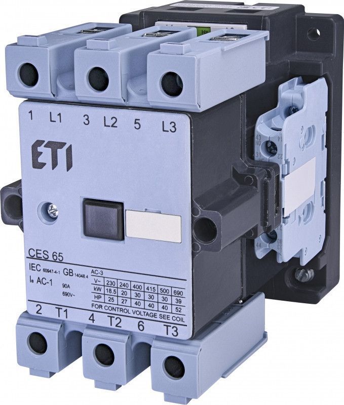 Контактор ETI CES 65.22, 30 кВт, 230V AC, 3 полюса, 4 контакта 4646560 фото