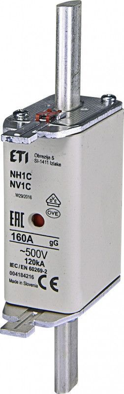 Запобіжник ETI NH-1C/gG 160A 500V з індикатором захисту кабелів 4184216 фото