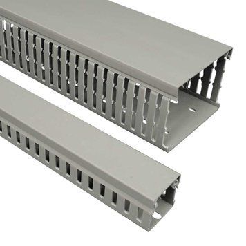 Перфорированный кабельный канал 2 м, высота 60 мм, PVC, серый RK 25X25 DIN_LD фото