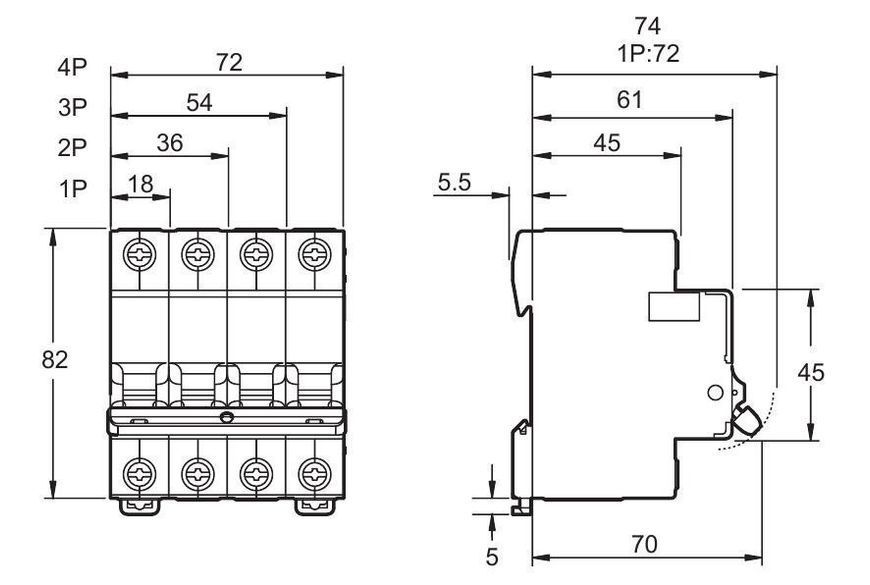 Автоматичний вимикач Schneider Electric EZ9 1P, 63А, захист від короткого замикання EZ9F34163 фото