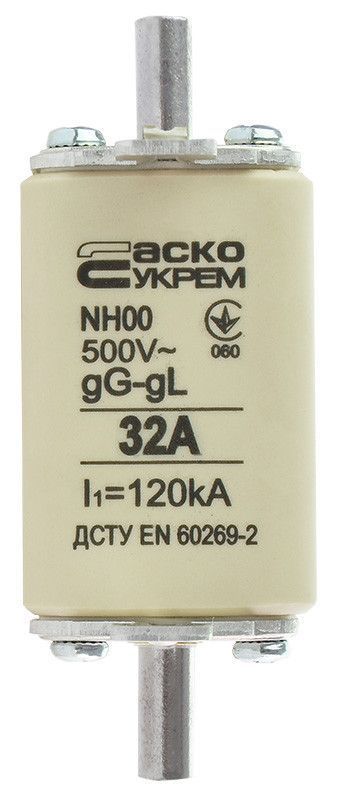 Ножовий запобіжник NH00 32A gG, АСКО-УКРЕМ, універсальне підключення для захисту електроустановок A0050010010 фото