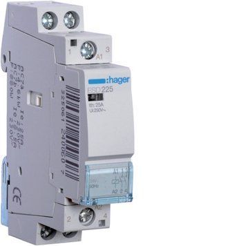 Контактор Hager 25A, 2NO, 24V для DIN-рейки - Модульный, надежный и безопасный ESD225 фото