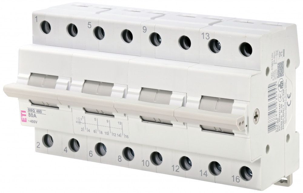 Перемикач навантаження ETI SSQ 480 "1-0-2", 4p 80A, надійний варіант для електричних систем 2421447 фото