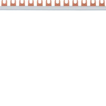 Зʼєднувальна шина вилкова Hager KDN180A, 1-полюсна, 12 модулів, 16мм&sup2;, ізольована KDN180A фото