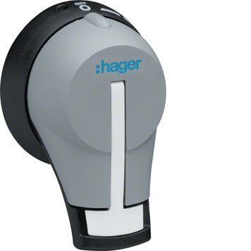 Зовнішня ручка для вимикачів з блокуванням IP55 HZC002, Hager HZC002 фото