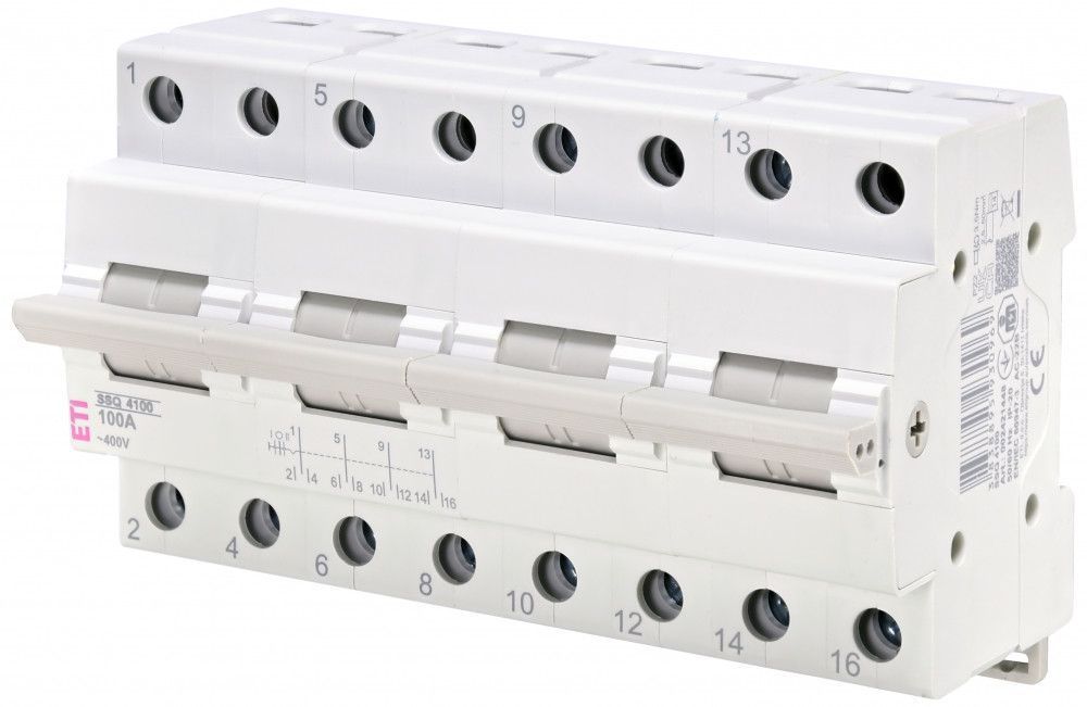 Перемикач навантаження ETI SSQ 4100 "1-0-2", 4p, 100A, для чотирьохжильних мереж 2421448 фото