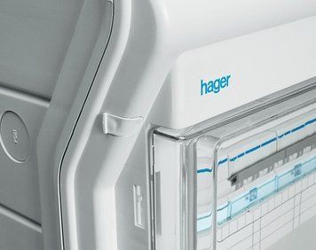 Щит розподільчий VECTOR Hager на 12 модулів з прозорою дверцяткою IP65 для встановлення на вулиці VE112DN фото