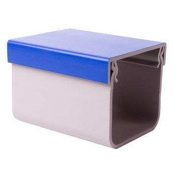 Кабельний канал для електромереж, 2 м, сірий корпус, синя кришка, PVC KOPOKAN 4_CD фото