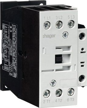 Силовий контактор 3P+1НВ 38А 230В AC-3, Hager EV03810C фото