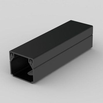 Прямоугольный кабельный канал 2 м черный PVC с двойным замком LP 20х20мм LHD 20X20_FD фото