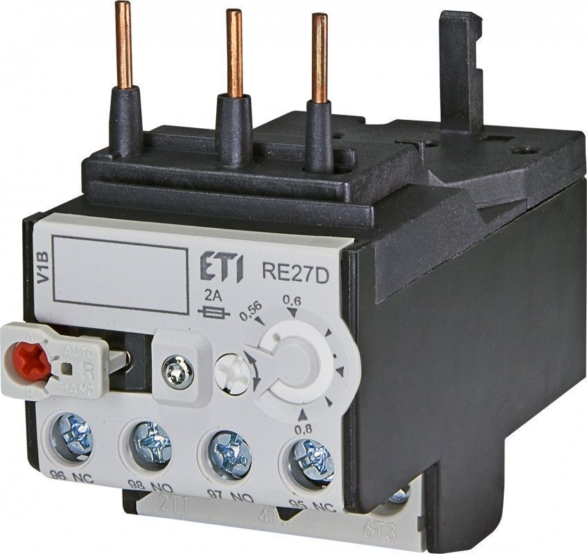 Теплове реле ETI RE 27D-0,8 (0,56-0,8A) з захисним класом 10 для магнітних пускачів 4642402 фото