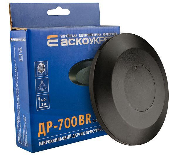 Микроволновый датчик движения ДР-700BR черный, 360&deg; обнаружение, IP20, АСКО-УКРЕМ A0220010046 фото