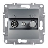 Розетка TV-SAT конечная Schneider Electric Asfora (1dB), белый нержавеющий металл EPH3400162 фото