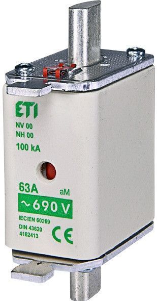 Запобіжник NH-000/AM 40A 690V KOMBI, ETI - Відмінна відключаюча здатність для захисту обладнання 4181410 фото