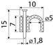 Круглая черная скоба для кабеля 5 мм, 100 шт., АСКО-УКРЕМ A0150030035 фото 3