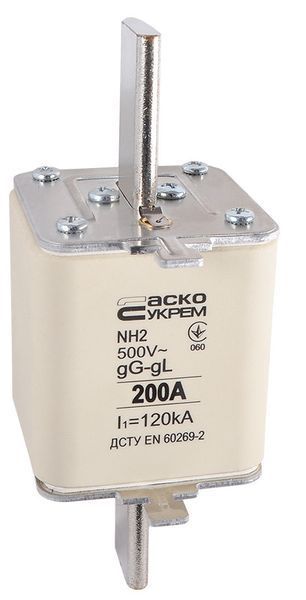 Ножовий запобіжник NH2 200A gG АСКО-УКРЕМ для захисту електрообладнання A0050010042 фото
