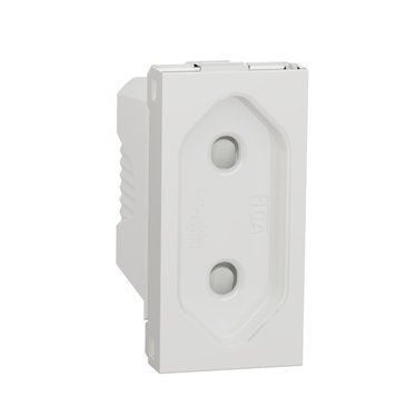 Розетка Schneider Electric Unica New 16А, без заземлення, біла, з захисними шторками, гвинтові затиски NU303118 фото