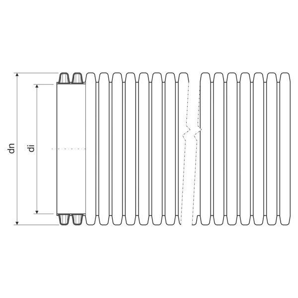 Двухслойная жесткая гофрированная труба 110 мм, IP67, HDPE, 6 м, KOPODUR&reg; KD 09110_CC фото